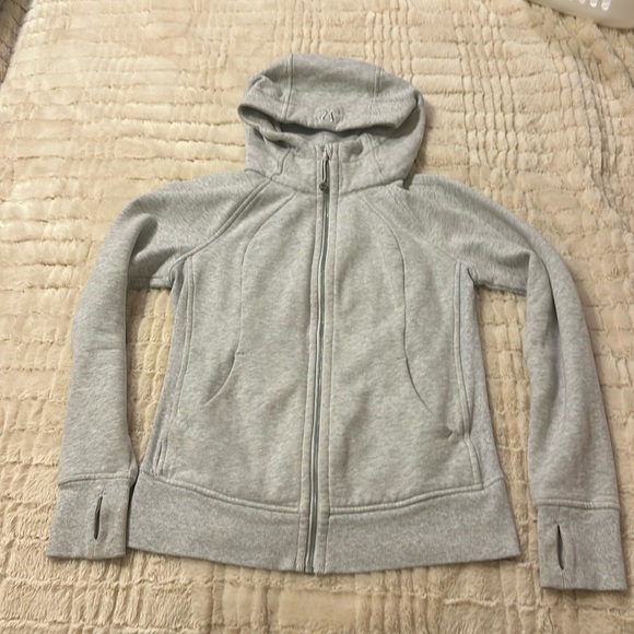 lululemon athletica Jackets & Blazers - Lululemon Scuba Full-Zip Hoodie, Size 6, Gray